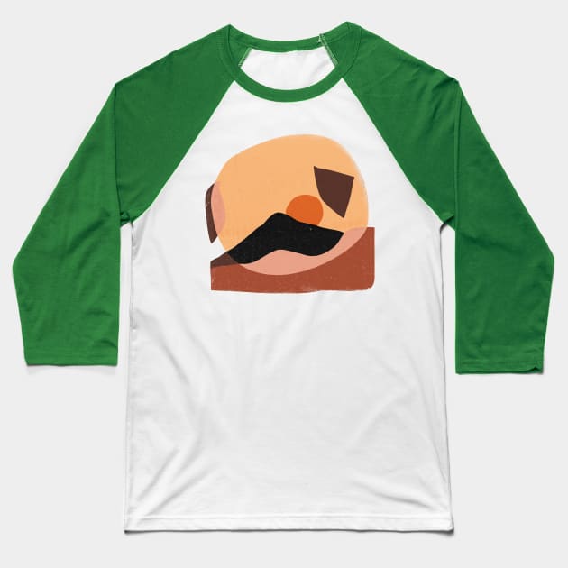 Abstract Mountain Pug Baseball T-Shirt by huebucket